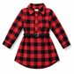 ILTEX Apparel Kids Clothing Red Plaid Belt Buckle Dress Kids