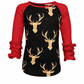 ILTEX Apparel Kids Clothing Reindeer Black Red Ruffle Top