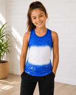 ILTEX Apparel Kids Clothing Royal Blue / 2T Faux Bleached Tank Top - Kids