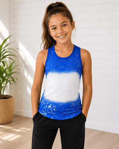 ILTEX Apparel Kids Clothing Royal Blue / 2T Faux Bleached Tank Top - Kids