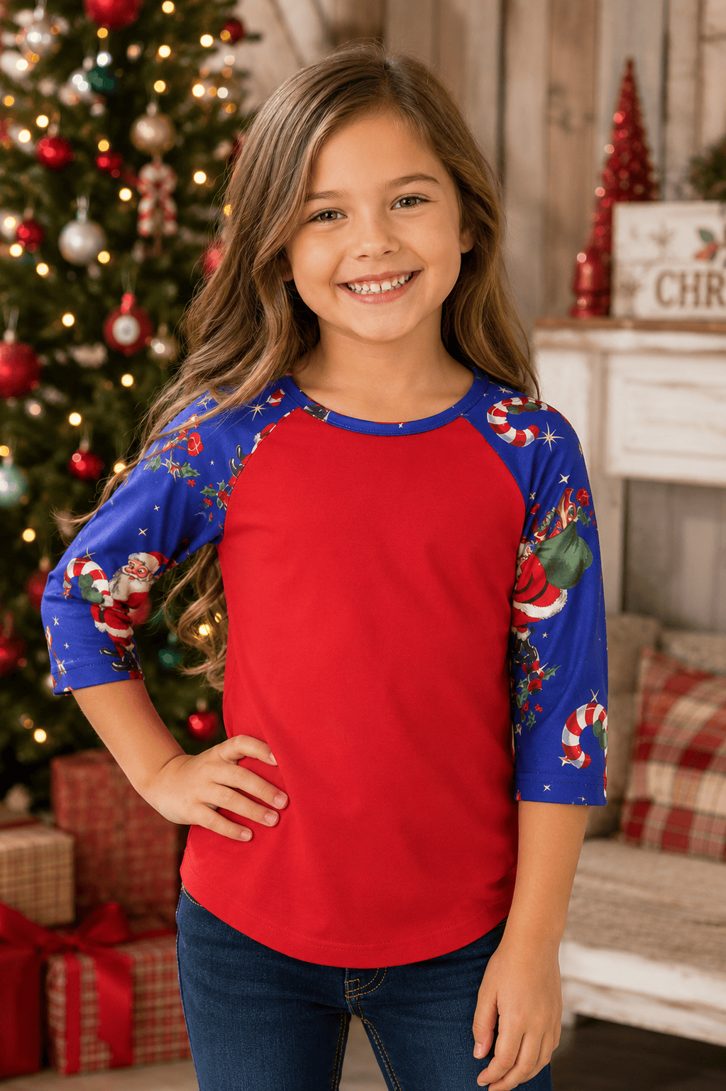 ILTEX Apparel Kids Clothing Santa Red Christmas Top Kids