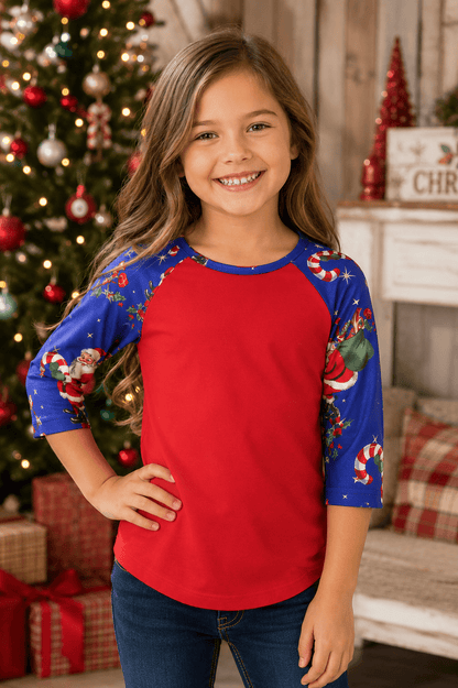 ILTEX Apparel Kids Clothing Santa Red Christmas Top Kids