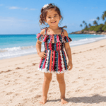 ILTEX Apparel Kids Clothing Serape Cheetah Lace Romper Kids