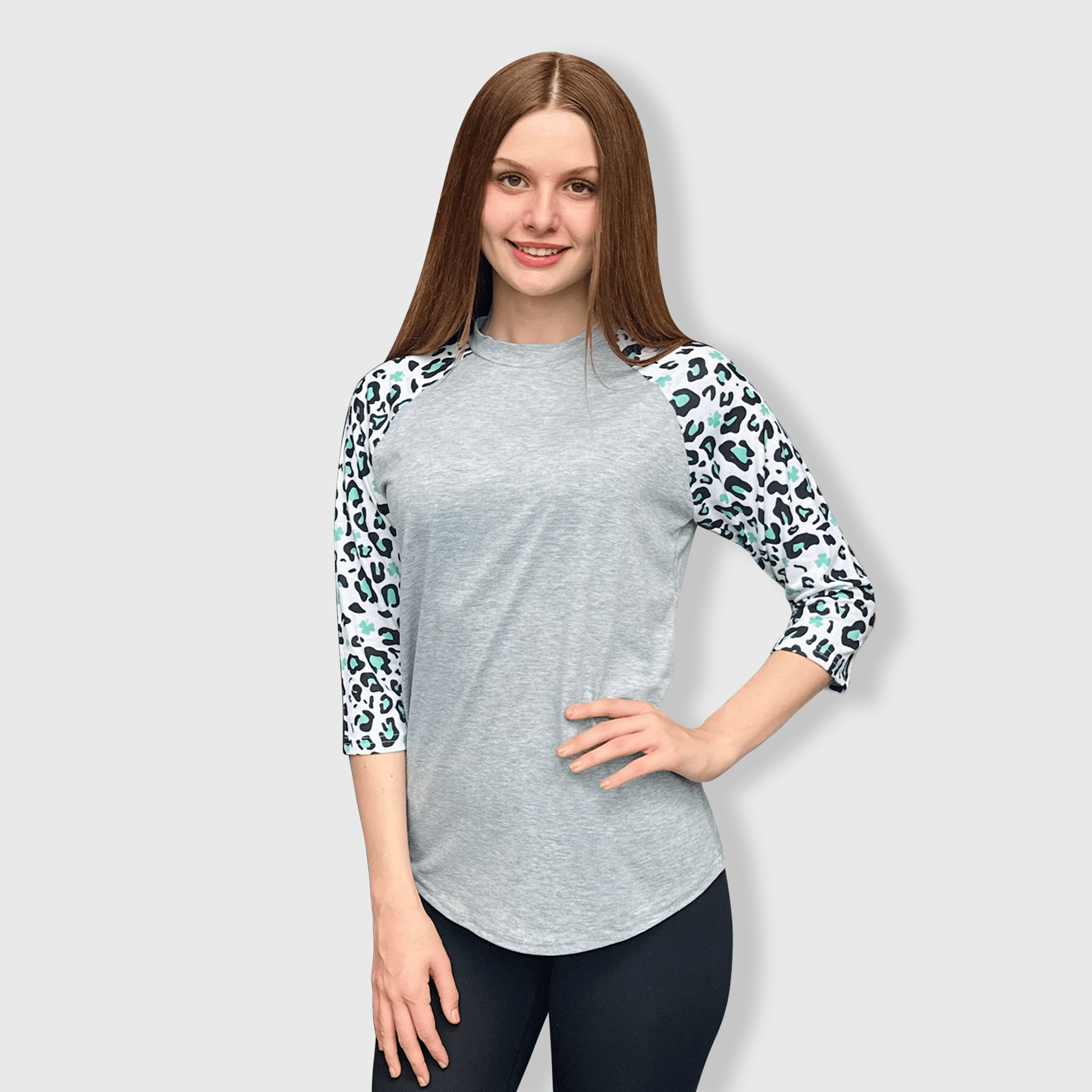 ILTEX Apparel Kids Clothing Shamrock Cheetah St. Patricks Polyester Top Kids