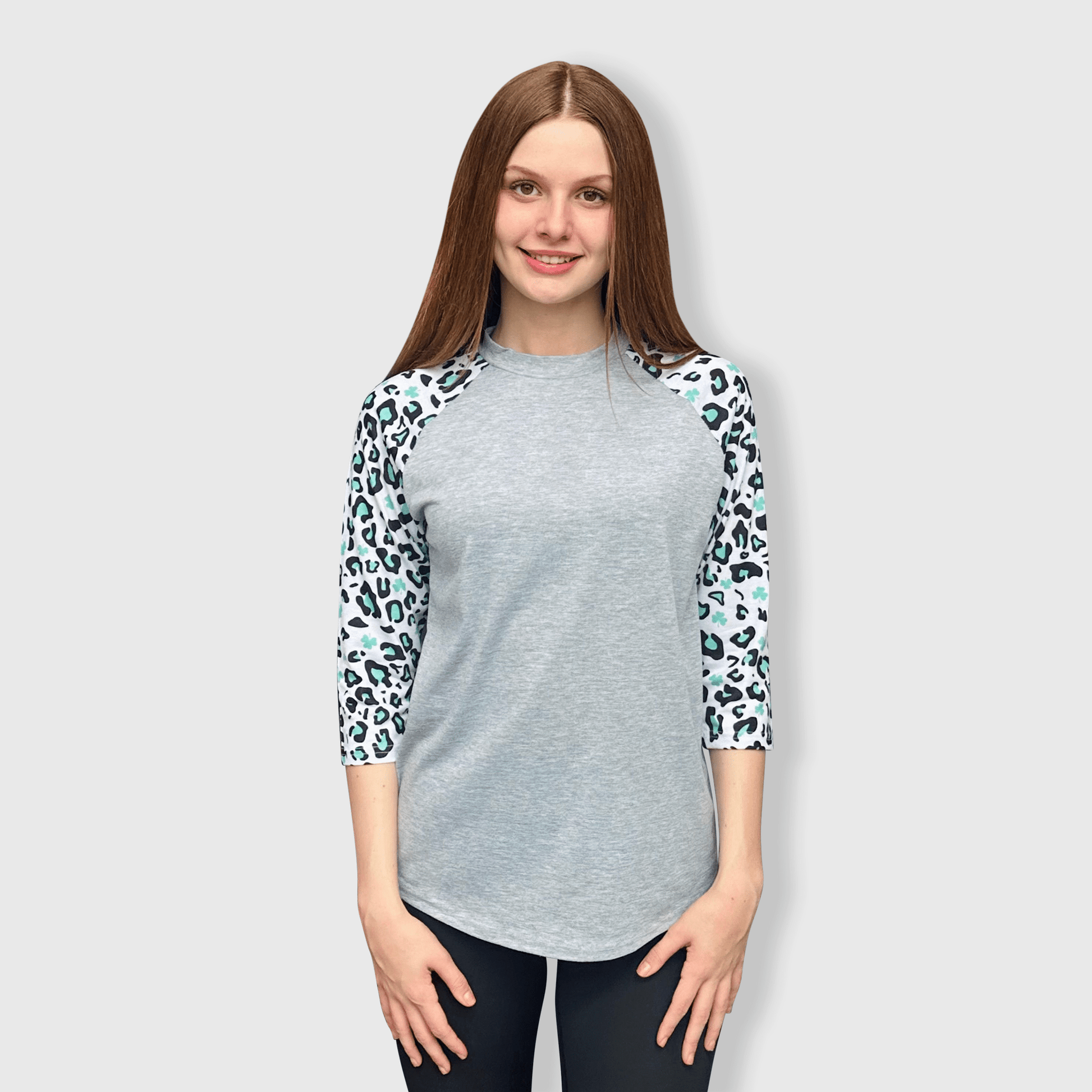 ILTEX Apparel Kids Clothing Shamrock Cheetah St. Patricks Polyester Top Kids