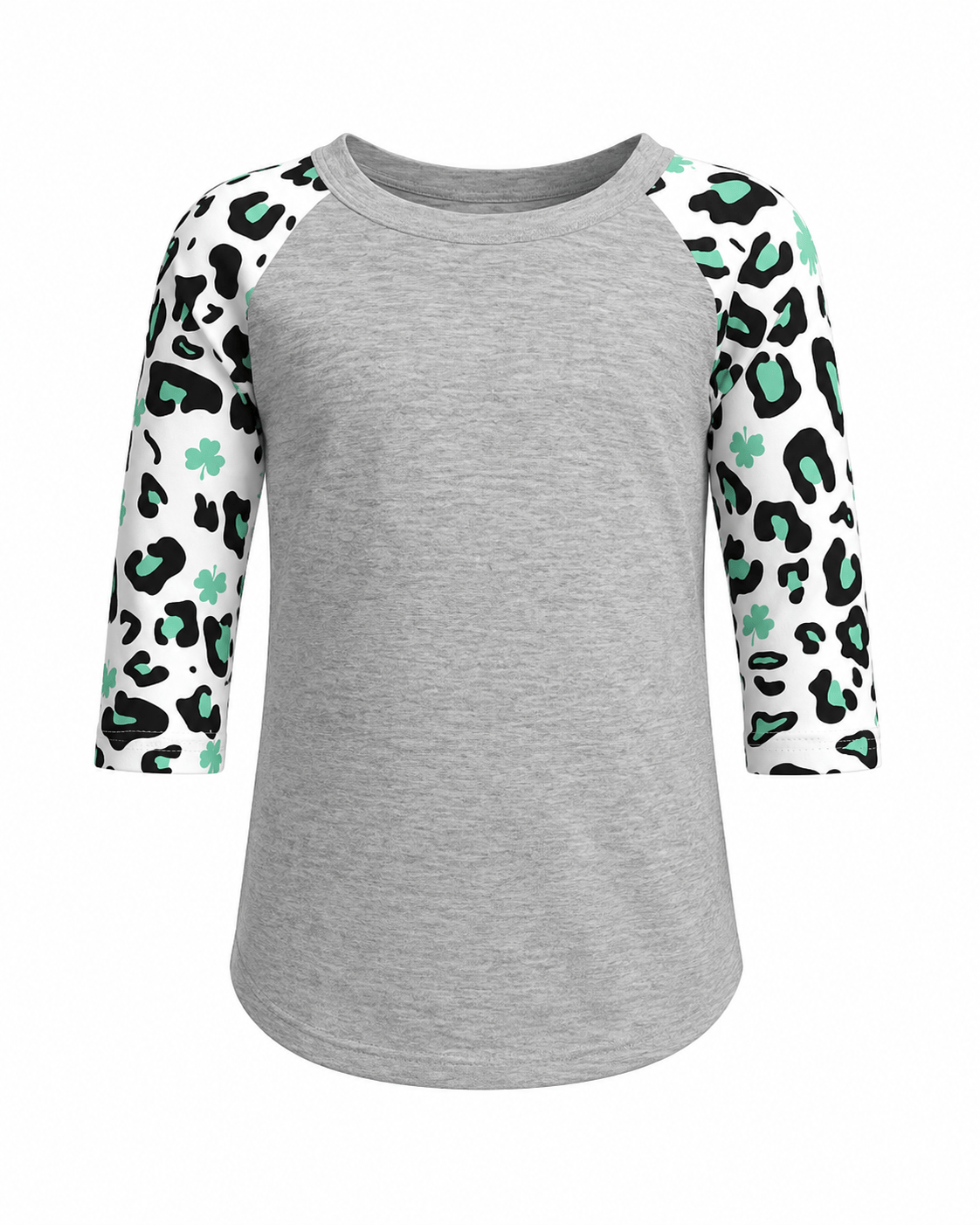ILTEX Apparel Kids Clothing Shamrock Cheetah St. Patricks Polyester Top Kids