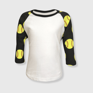ILTEX Apparel Kids Clothing Softball Print Raglan Kids