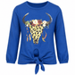 ILTEX Apparel Kids Clothing Steer Skull Leopard Blue Kids Top