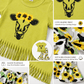 ILTEX Apparel Kids Clothing Sunflower Camo Cow Green Tassel Kids Outfit
