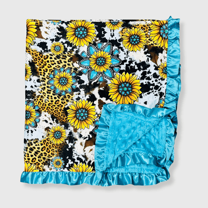 ILTEX Apparel Kids Clothing Sunflower Cow Blanket