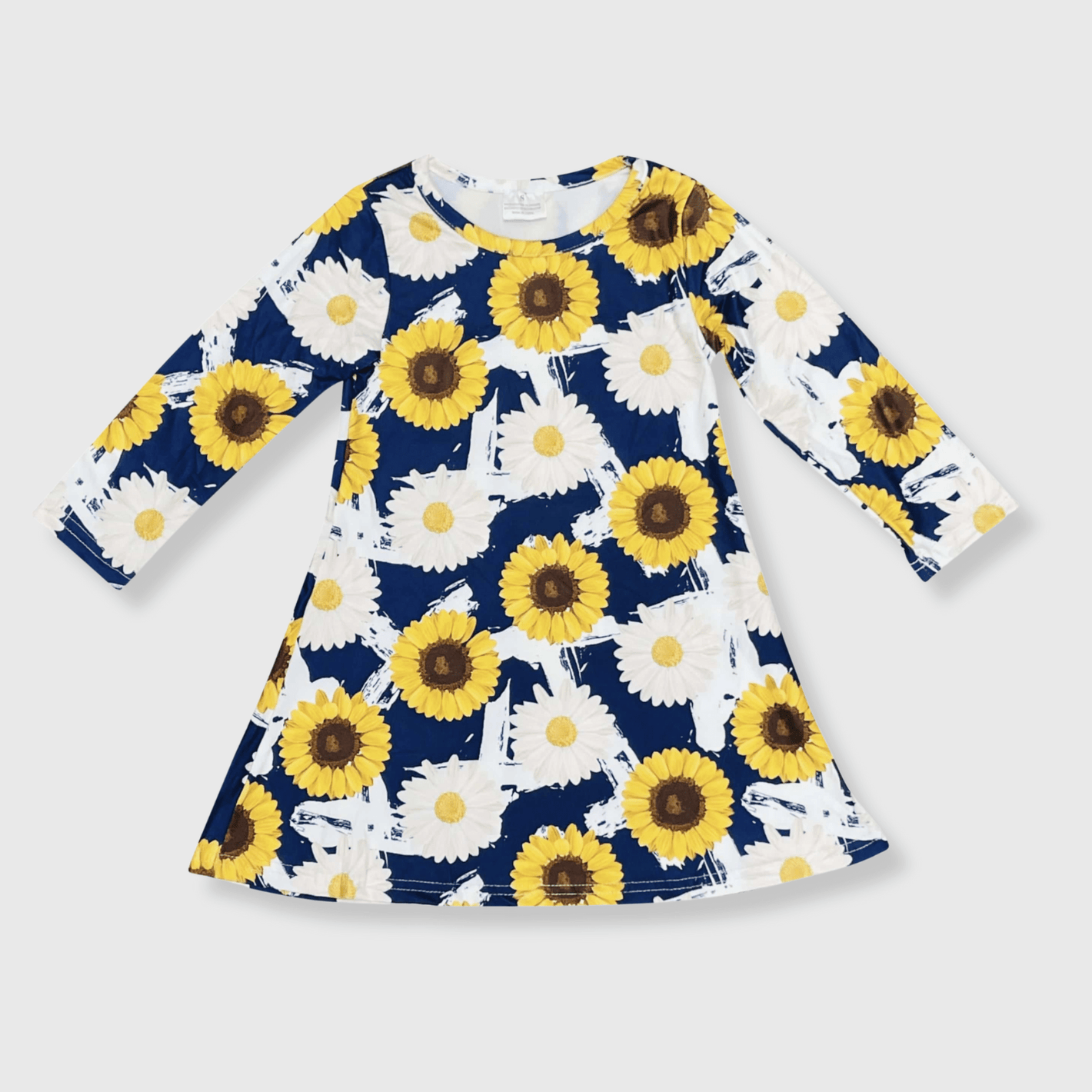 ILTEX Apparel Kids Clothing Sunflower Daisy Navy Dress Kids