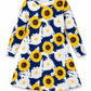 ILTEX Apparel Kids Clothing Sunflower Daisy Navy Dress Kids