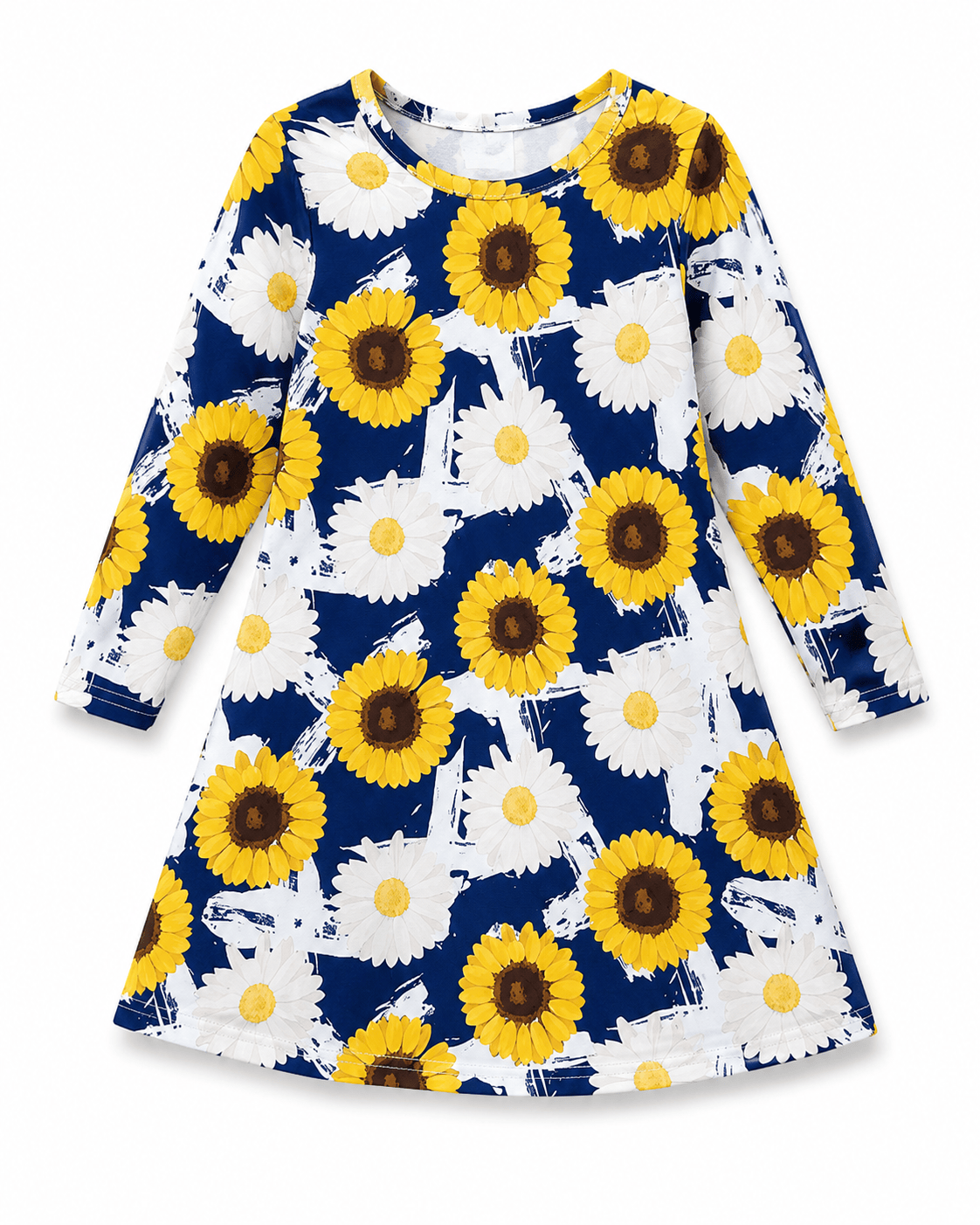 ILTEX Apparel Kids Clothing Sunflower Daisy Navy Dress Kids