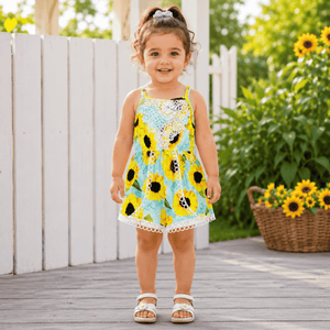 ILTEX Apparel Kids Clothing Sunflower Lace Romper Kids