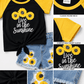 ILTEX Apparel Kids Clothing Sunflower 'Live in the Sunshine' Denim Outfit