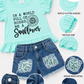 ILTEX Apparel Kids Clothing Sunflower Mint Denim Outfit