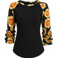 ILTEX Apparel Kids Clothing Sunflower Polka Dot Black Ruffle Raglan Kids