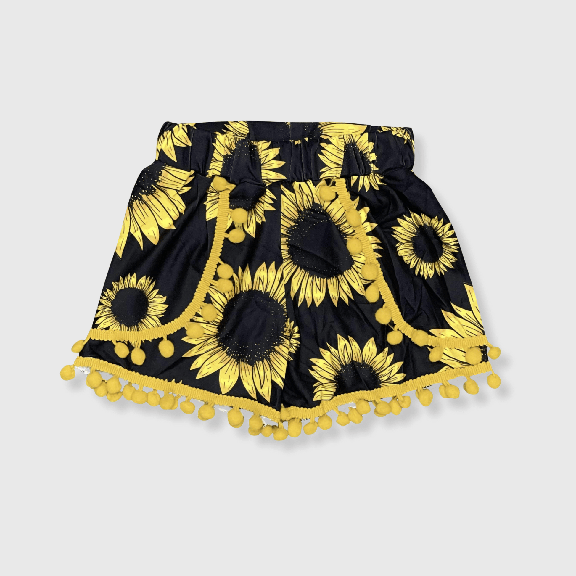 ILTEX Apparel Kids Clothing Sunflower Pom Pom Shorts Kids