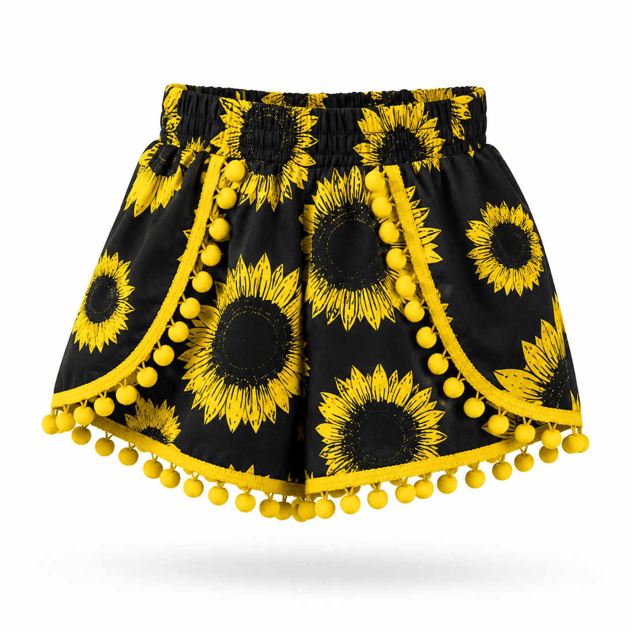 ILTEX Apparel Kids Clothing Sunflower Pom Pom Shorts Kids