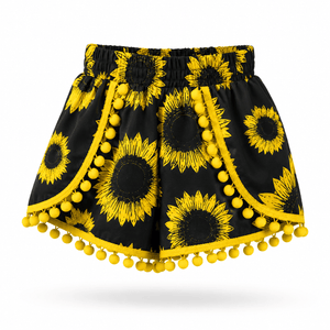 ILTEX Apparel Kids Clothing Sunflower Pom Pom Shorts Kids
