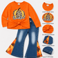 ILTEX Apparel Kids Clothing Thankful Orange Pumpkin Denim Outfit Kids