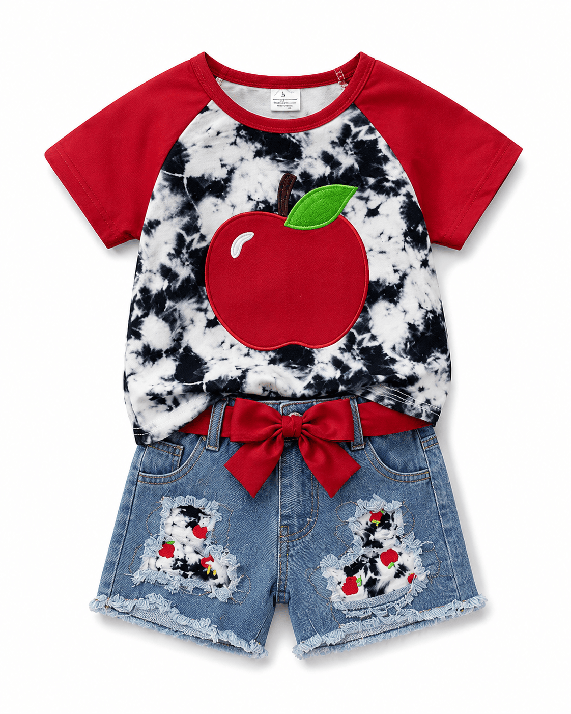 ILTEX Apparel Kids Clothing Tie Dye Apple Denim Outfit Kids