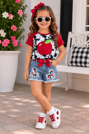 ILTEX Apparel Kids Clothing Tie Dye Apple Denim Outfit Kids