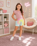 ILTEX Apparel Kids Clothing Tie Dye Elastic Shorts Dreamsicle  - Youth