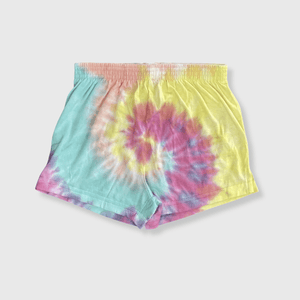 ILTEX Apparel Kids Clothing Tie Dye Elastic Shorts Magenta Mint  - Youth