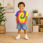ILTEX Apparel Kids Clothing Tie Dye Neon Rainbow T-Shirt - Youth