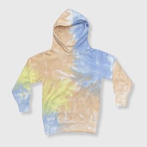 ILTEX Apparel Kids Clothing Tie Dye Youth Peach Blue Heavyweight Hoodie