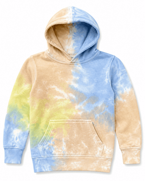 ILTEX Apparel Kids Clothing Tie Dye Youth Peach Blue Heavyweight Hoodie