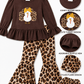 ILTEX Apparel Kids Clothing Turkey Thanksgiving Brown Cheetah Outfit Kids