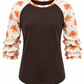 ILTEX Apparel Kids Clothing Turkey Thanksgiving Brown Ruffle Top Kids