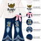 ILTEX Apparel Kids Clothing Turkey Thanksgiving Light Pink Denim Outfit Kids