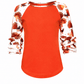 ILTEX Apparel Kids Clothing Turkey Thanksgiving Orange Ruffle Top