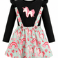 ILTEX Apparel Kids Clothing Unicorn Soft Suspender Black Skirt Set