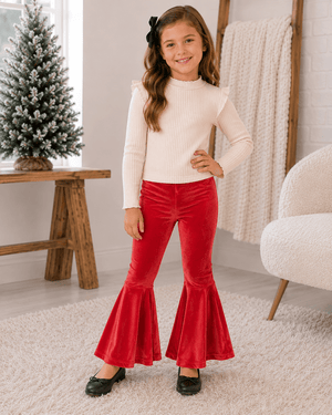 ILTEX Apparel Kids Clothing Velvet Bell Bottom Pants