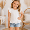 Ruffles Sleeveless Top Kids - White