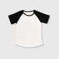 ILTEX Apparel Kids Clothing White/Black / 1-2 years Short Sleeve Blank Raglan Kids