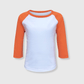 ILTEX Apparel Kids Clothing White/Orange / 2T Kids Plain Raglan 3/4 T-Shirt - White Body