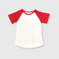 ILTEX Apparel Kids Clothing White/Red / 1-2 years Short Sleeve Blank Raglan Kids