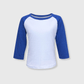 ILTEX Apparel Kids Clothing White/Royal Blue / 2T Kids Plain Raglan 3/4 T-Shirt - White Body