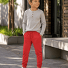 Youth Comfort Plain Jogger Pants - Red