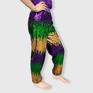 ILTEX Apparel Mardi Gras Sequin Jogger Pants