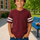 ILTEX Apparel Maroon / 2T 2 Stripes Jersey T-Shirt Kids
