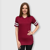 2 Stripes Jersey T-Shirt - Maroon