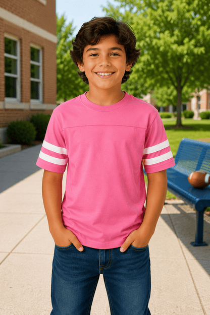 ILTEX Apparel Pink / 6 months 2 Stripes Jersey T-Shirt Kids