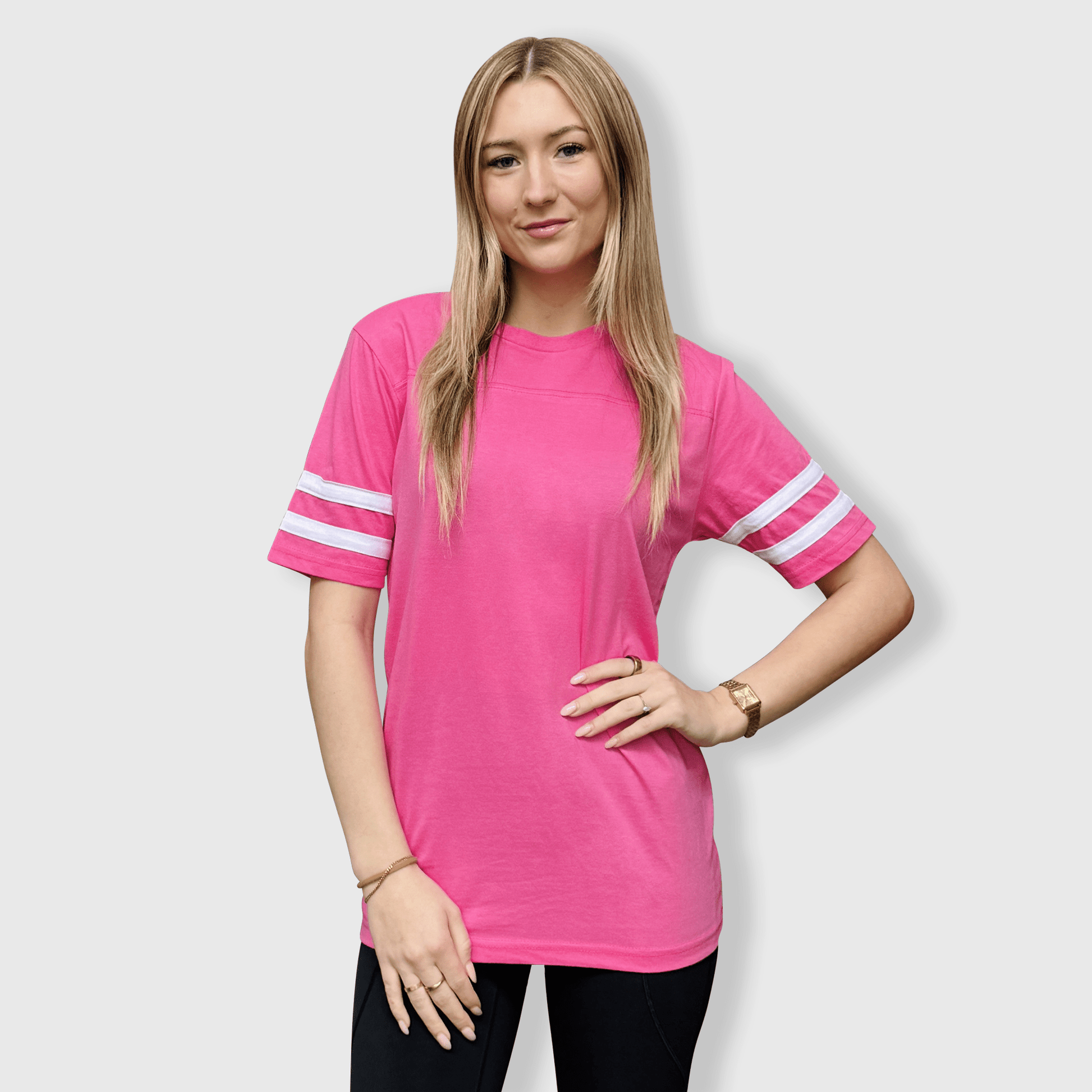 ILTEX Apparel Pink / Small 2 Stripes Jersey T-Shirt