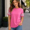Adult 2 Stripe Jersey T-Shirt - Pink
